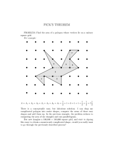 PROBLEM: Find the area of a polygon whose vertices lie... square grid. For example: 1