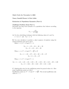 Math Circle for November 6, 2002 Nancy Sundell-Turner &amp; Fred Adler