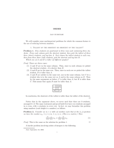 ORDER We will consider some mathematical problems for which the common... the use of ordering between numbers.