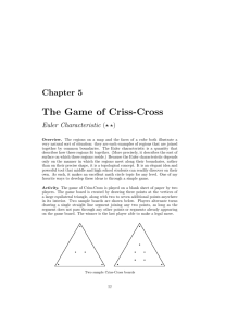 The Game of Criss-Cross Chapter 5 Euler Characteristic