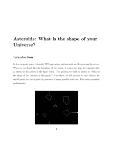Asteroids: What is the shape of your Universe? Introduction