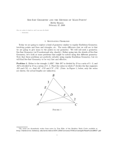 See-Saw Geometry and the Method of Mass-Points