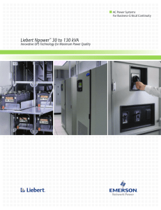 Liebert Npower 30 to 130 kVA AC Power Systems