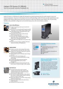 Liebert ITA Series (5-20kVA) True On-Line Double Conversion Parallelable UPS