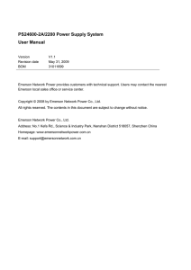 PS24600-2A/2200 Power Supply System User Manual