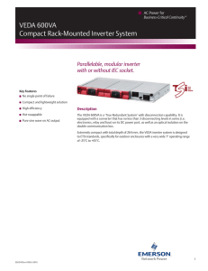 VEDA 600VA Compact Rack-Mounted Inverter System Parallelable, modular inverter