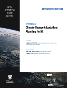 Climate Change Adaptation: Planning for BC Pacific institute for