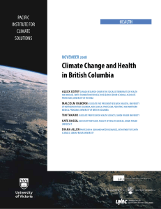 Climate Change and Health in British Columbia PaCifiC iNstitute for