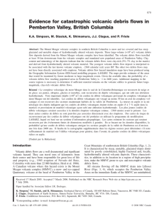 Evidence for catastrophic volcanic debris flows in Pemberton Valley, British Columbia