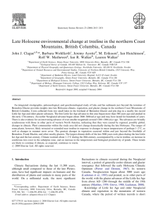 Late Holocene environmental change at treeline in the northern Coast