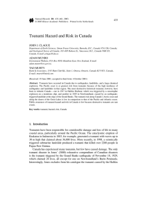 Tsunami Hazard and Risk in Canada 433 JOHN J. CLAGUE