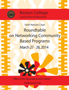 Roundtable on Networking Community Based Programs Boston College