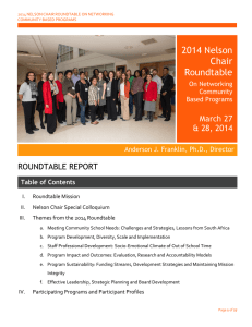 2014 Nelson Chair Roundtable
