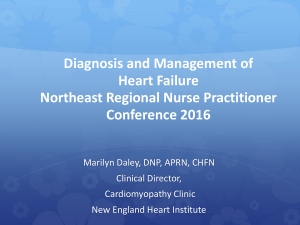 Diagnosis and Management of Heart Failure Northeast Regional Nurse Practitioner Conference 2016