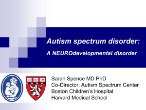 Autism spectrum disorder: A NEUROdevelopmental disorder