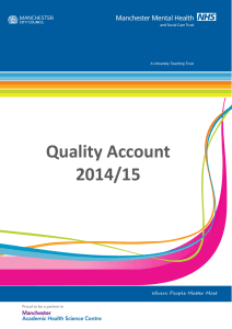 Quality Account 2014/15  Where People Matter Most