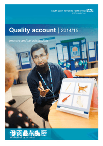 Quality account 2014/15 Improve and be outstanding