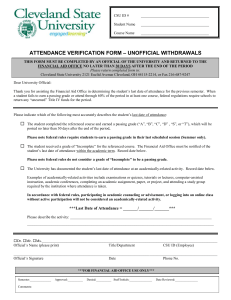 – UNOFFICIAL WITHDRAWALS ATTENDANCE VERIFICATION FORM