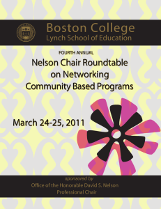 Boston College  Nelson Chair Roundtable on Networking
