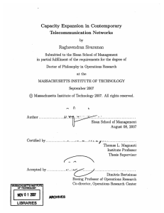 by Capacity  Expansion  in  Contemporary Telecommunication  Networks