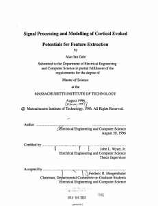 Signal  Processing  and Modelling  of Cortical Evoked