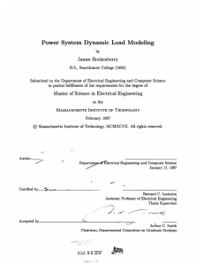 Power  System  Dynamic  Load  Modeling