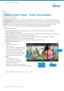 Kaltura Video Player - Video Accessibility