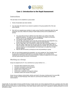 Case 1: Introduction to the Rapid Assessment Instructions
