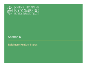 Section D Baltimore Healthy Stores