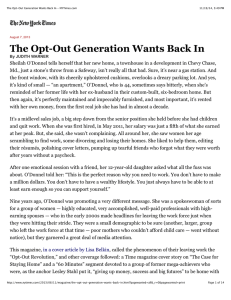 The Opt-Out Generation Wants Back In