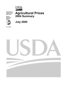 Agricultural Prices 2004 Summary July 2005 United States