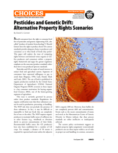 CHOICES Pesticides and Genetic Drift: Alternative Property Rights Scenarios S