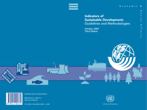 Indicators of Sustainable Development: Guidelines and Methodologies S