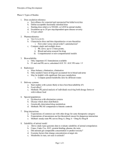Phase I: Types of Studies  1.  Dose escalation tolerance