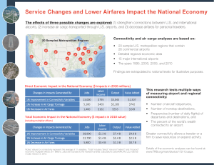 Service Changes and Lower Airfares Impact the National Economy