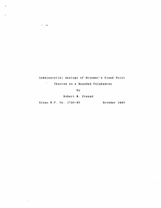 Combinatorial  Analogs  of  Brouwer's  Fixed ... Theorem  on  a  Bounded  Polyhedron by