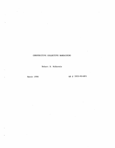 CONSTRUCTIVE  COLLECTIVE BARGAINING Robert  B. McKersie March  1990