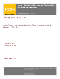 Human Capital and Economic Opportunity Global Working Group Working Paper Series