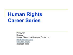 Human Rights Career Series Phil Lynch Director