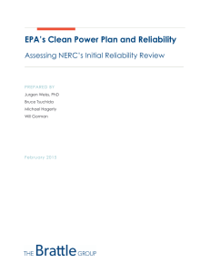EPA’s Clean Power Plan and Reliability Assessing NERC’s Initial Reliability Review