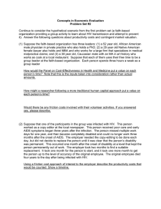 Concepts in Economic Evaluation Problem Set #2