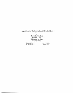 Algorithms  for  the  Simple  Equal ... by Ravindra  K.  Ahuja James B. Orlin