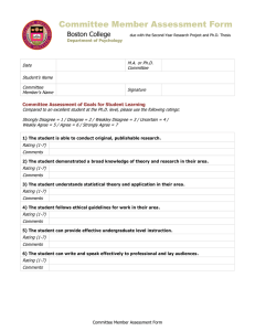 Committee Member Assessment Form Boston College