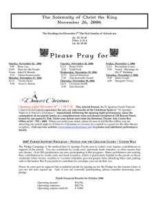 g P l e as e  Pr ay  f... The Solemnity of Christ the King November 26, 2006