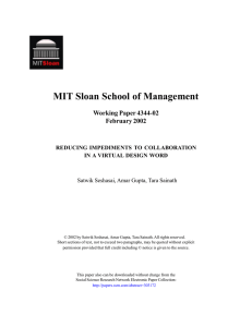 MIT Sloan School of Management Working Paper 4344-02 February 2002