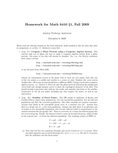 Homework for Math 6410 §1, Fall 2009 Andrejs Treibergs, Instructor