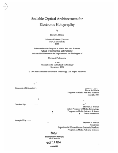 Scalable  Optical Architectures  for Electronic  Holography