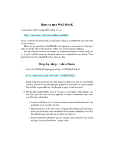 How to use WeBWorK