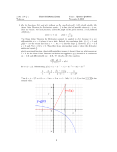 Math 1210 § 4. Third Midterm Exam Name: Practice Problems