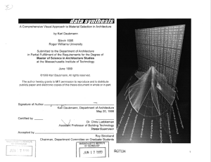 A Master  of Science  in Architecture Studies 1995